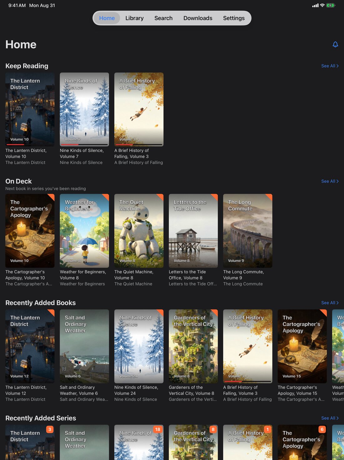 On iPad, the home screen gets the space it deserves.