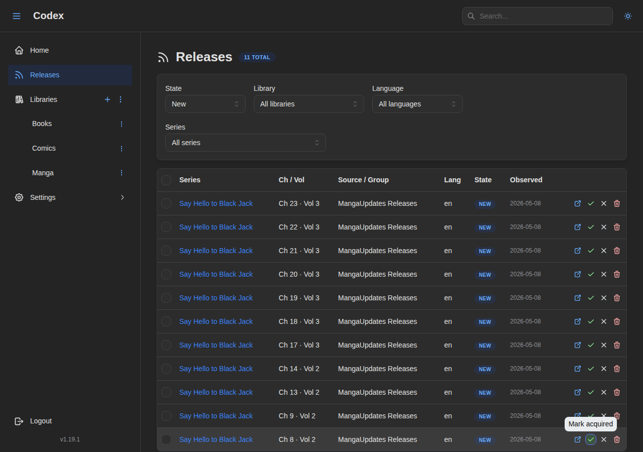 The cross-series release inbox